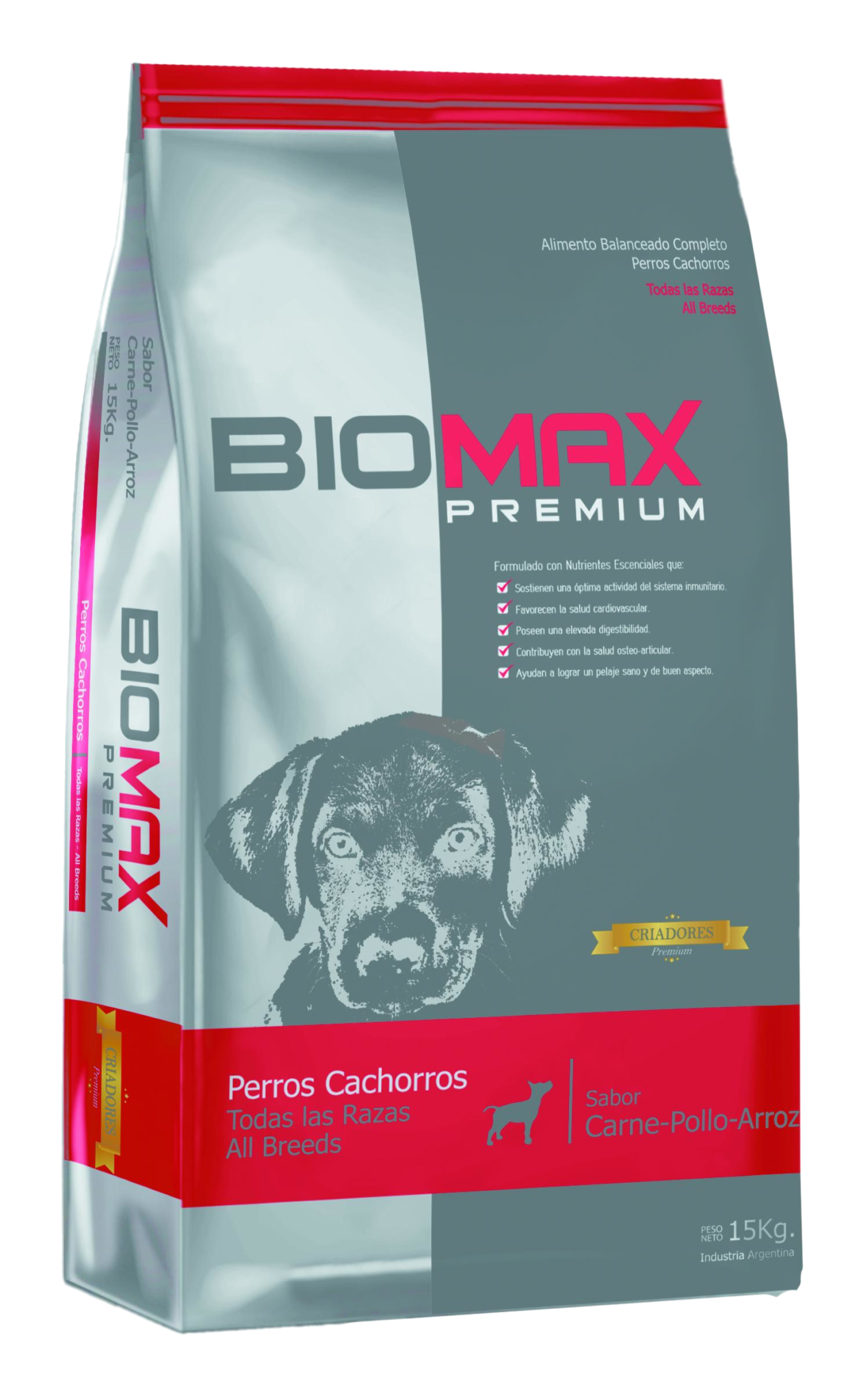 BIOMAX PREMIUM CACHORRO x 15KG – Perronet.com.ar