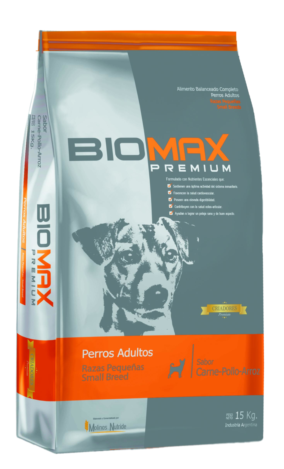BIOMAX PREMIUM ADULTO MORDIDA PEQUEÑA x 15KG – Perronet.com.ar